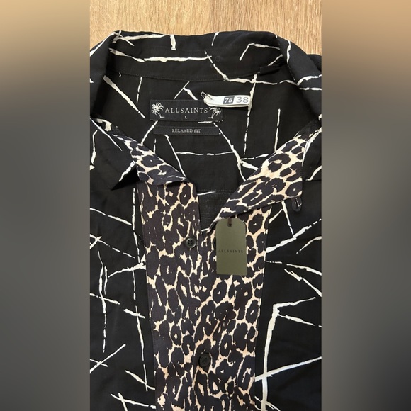 ALL SAINTS ABSTRACT RELAXED FIT SHIRT - Picture 4 of 6